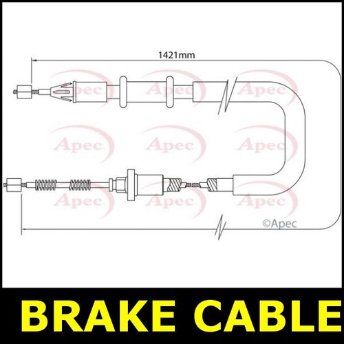 Handbrake cable parking rear - cable,