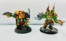 X2 Warhammer 40k Figures Salamander Chaplin Terminator Armour & Terminator