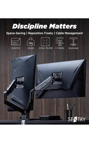 Sentry dual monitor arm - sentry,