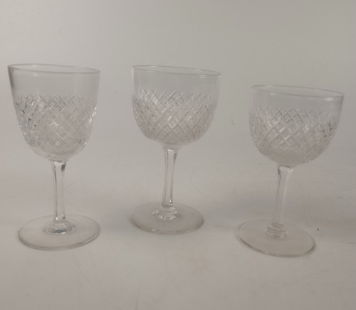 Vintage crystal wine - vintage, glasses