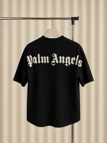 Palm angels logo shirt black - logo,
