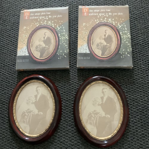 Pair oval photo frames wall - oval,