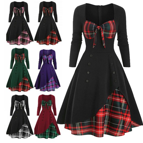 Women plaid check gothic - women,