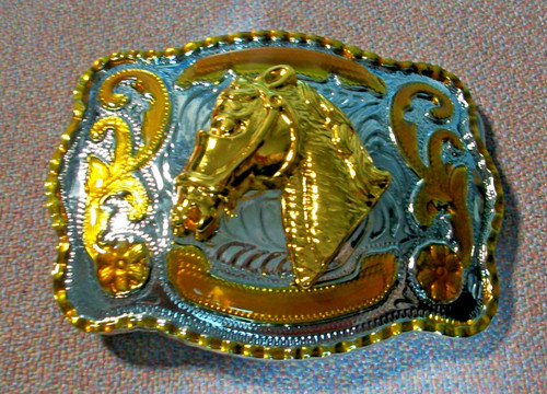 Western belt buckle gold - belt,