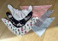 Bundle of 6x neckerchief / dribble bibs - one size 