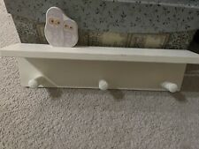 IKEA Coat Rack Shelf Cream (3 Hooks) Owl Theme Kids Decor