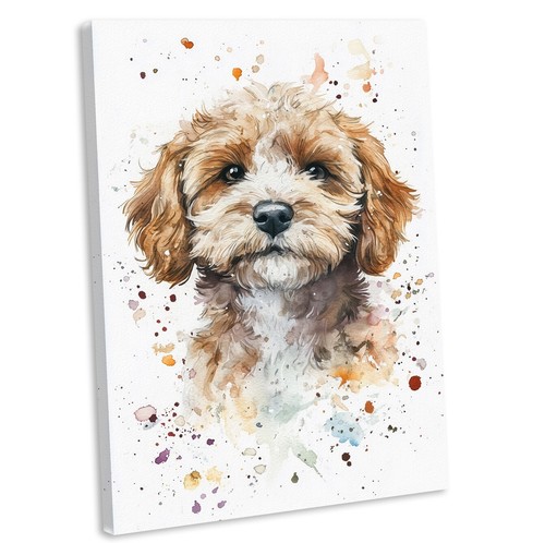 Cockapoo dog canvas wall art - dog,