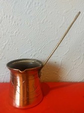 Vintage Brass Turkish Cezve (Ibrik) – Mid-20th Century Coffee Pot 