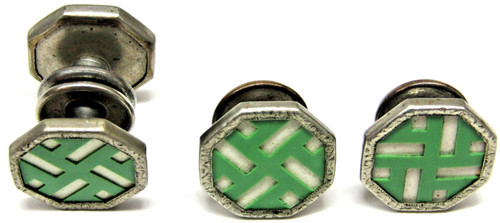 Silver octagon snap link - e-z,