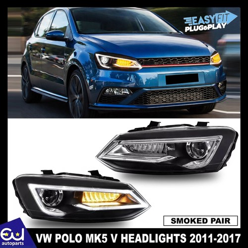 Pair led headlights - headlights, lamp