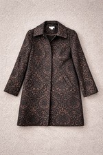 Monsoon Jacquard Coat Black