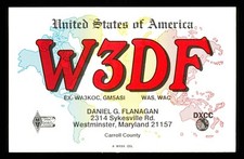 1 x QSL Card Radio USA W3DF