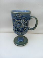 Knock Pottery Ireland  Goblet.  Blue. 5" High