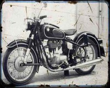 Bmw R27 A4 Photo Print Motorbike Vintage Aged
