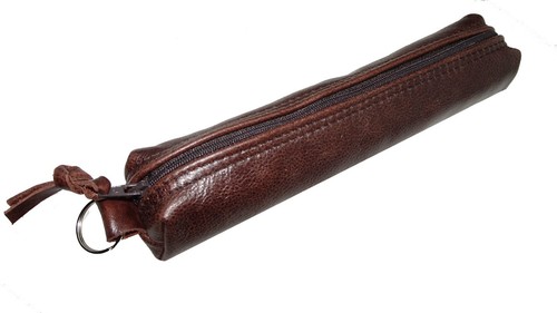Real leather pencil - leather, case