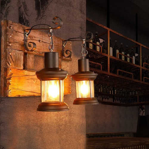 Industrial rustic lantern - industrial,