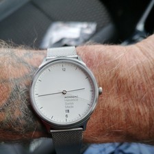 Mondaine Helvetica No1 Light Watch – Silver – Great  Condition box, papers inc. 