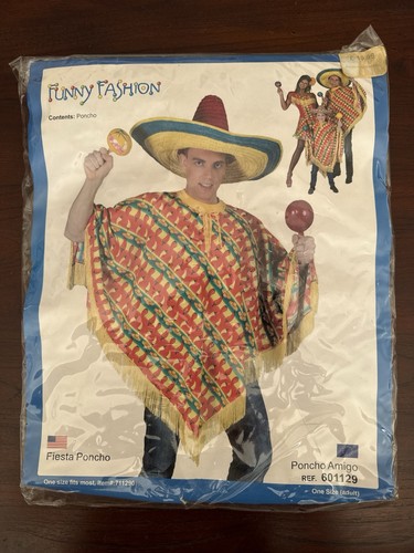 Mexican poncho adult - mexican, fancy