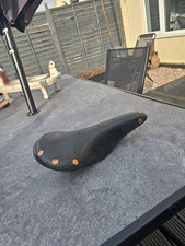 VINTAGE BROOKS PROFESSIONAL  LEATHER SADDLE with LARGE COPPER RIVETS, ENGLAND 