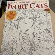Colouring Heaven Collection Issue 31 Ivory Cats 48 Designs feline Lesley Anne 