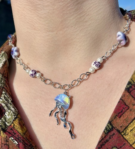 Handmade blue jellyfish - handmade,