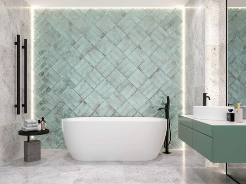 Golden tile vintage ceramic - tile,