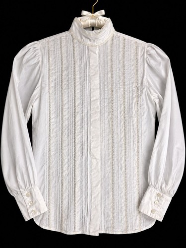 Vtg ralph lauren white blouse - white,