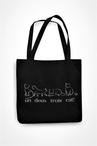 Cat tote bag deux - cat, trois