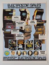 Electrocoin Arcade Machine Flyer Original Poster : Street Fighter Darius Bar-X