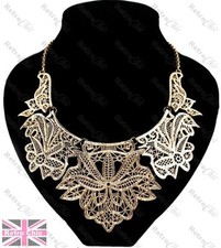 Big filigree collar statement - filigree,