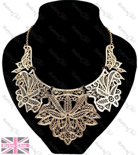 Big filigree collar statement - big,