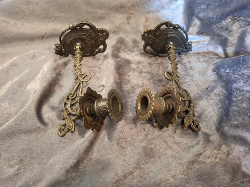 Pair antique vintage metal - pair, of