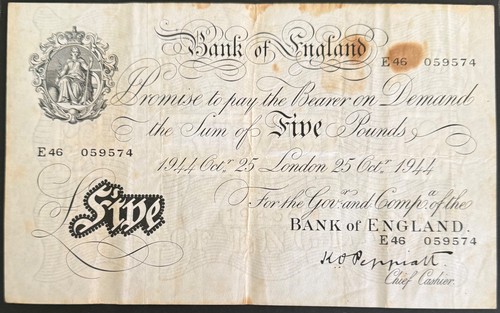 Bank england white - of, £5