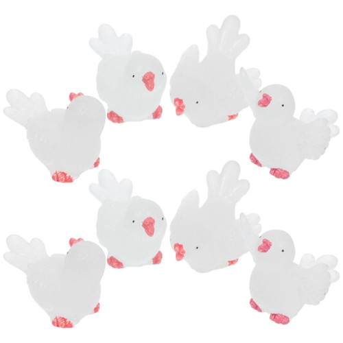 8pcs luminous ivory - luminous, resin