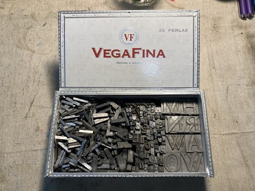Cigar box mixed letterpress - cigar,