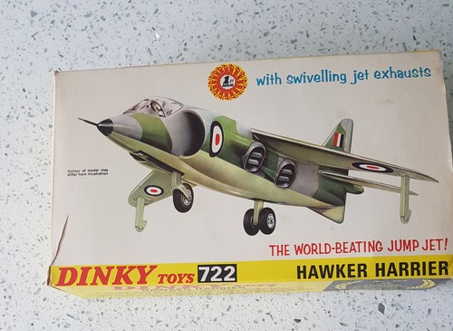 Dinky 722 hawker harrier - dinky, gr