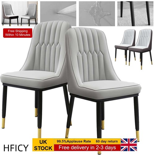 Compact dining chairs - 2, pu