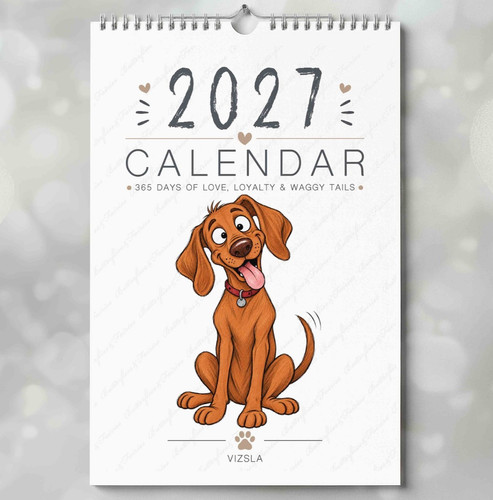 Vizsla 2027 calendar - 2027, calendar,