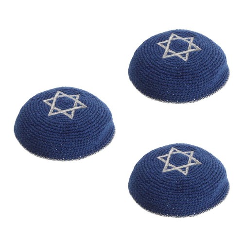 3pcs knitted kippah jewish - 3pcs,