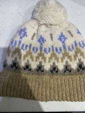 Fat Face Multi-Coloured Chunky Knit One Size Bobble Hat