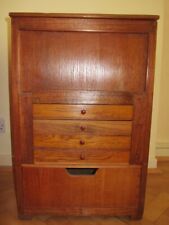 Vintage 1920's OAK Wooden 70cm CABINET Sewing Box Workbox Craft Storage HANDMADE