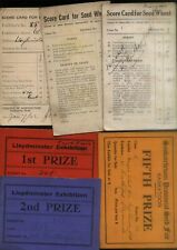 1922 CANADA LlOYDMINSTER, SASKATCHEWAN, W. RUTHERFORD, SEED FAIR PRIZE CARDS ETC