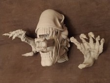 Life size ALIEN head And Hands Prop UNPAINTED