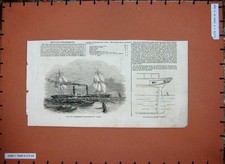 Original Old Antique Print