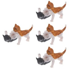 4 PCS Cat Figurines Ornament