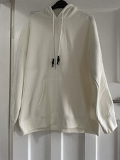 NEW H & M WHITE LADIES HOODIE PULL OVER SIZE M OVERSIZED.