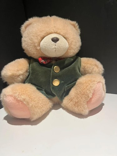Vintage velvet teddy bear - velvet,
