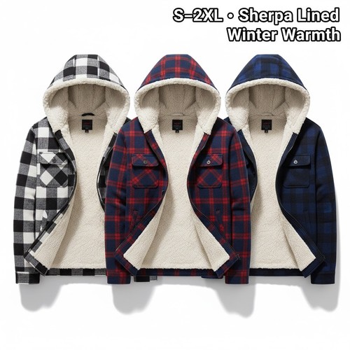 Men sherpa lined flannel - lined,