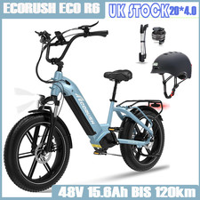 ECORUSH ECO R6 20''Fat tire Ebike E-Bike 48 V 15.6Ah Commuter City Bicycle Adult