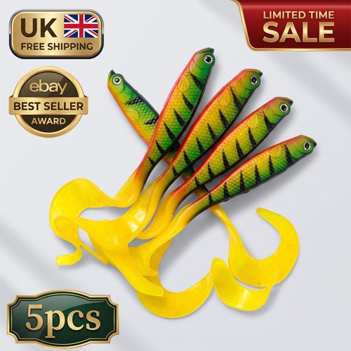 Soft fishing lures - 5x, 12cm